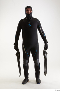 Jake Perry Diver with Fins holding diver fins standing whole…